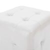 vidaXL Pouffe 2 pcs White 30x30x30 cm Faux Leather