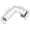 vidaXL 9 Piece Garden Lounge Set with Cushions Poly Rattan Dark Grey