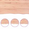 vidaXL Table Top Light Brown 60x50x(2-4) cm Treated Solid Wood Live Edge