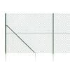 vidaXL Chain Link Fence with Spike Anchors Green 1.8x10 m