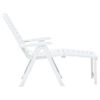 vidaXL Folding Sun Lounger Plastic White
