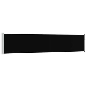 vidaXL Patio Retractable Side Awning 100x514 cm Black