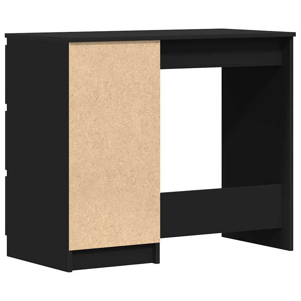 vidaXL Desk Black 90x45x76 cm Engineered Wood