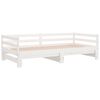 vidaXL Pull-out Day Bed without Mattress White 90x200 cm