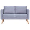vidaXL Sofa 2-Seater Fabric Light Grey