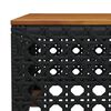 vidaXL 7 Piece Garden Sofa Set with Cushions Black Poly Rattan