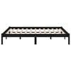 vidaXL Bed Frame without Mattress Black Solid Wood 200x200 cm