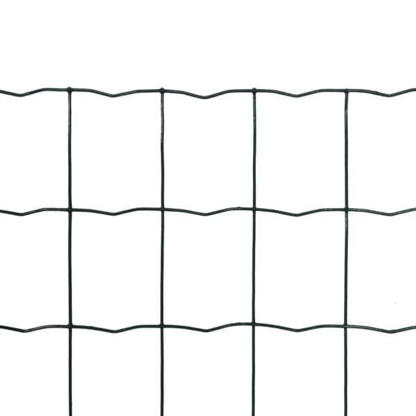 vidaXL Euro Fence Steel 10x0.8 m Green