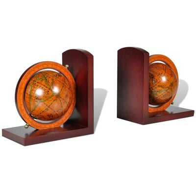 Bookstand World Map Globe Bookend Classic A Pair,  Bookstand World Map Globe Bookend Classic A Pair