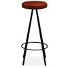 vidaXL Bar Set 3 Pieces Solid Wood Reclaimed and Genuine Leather