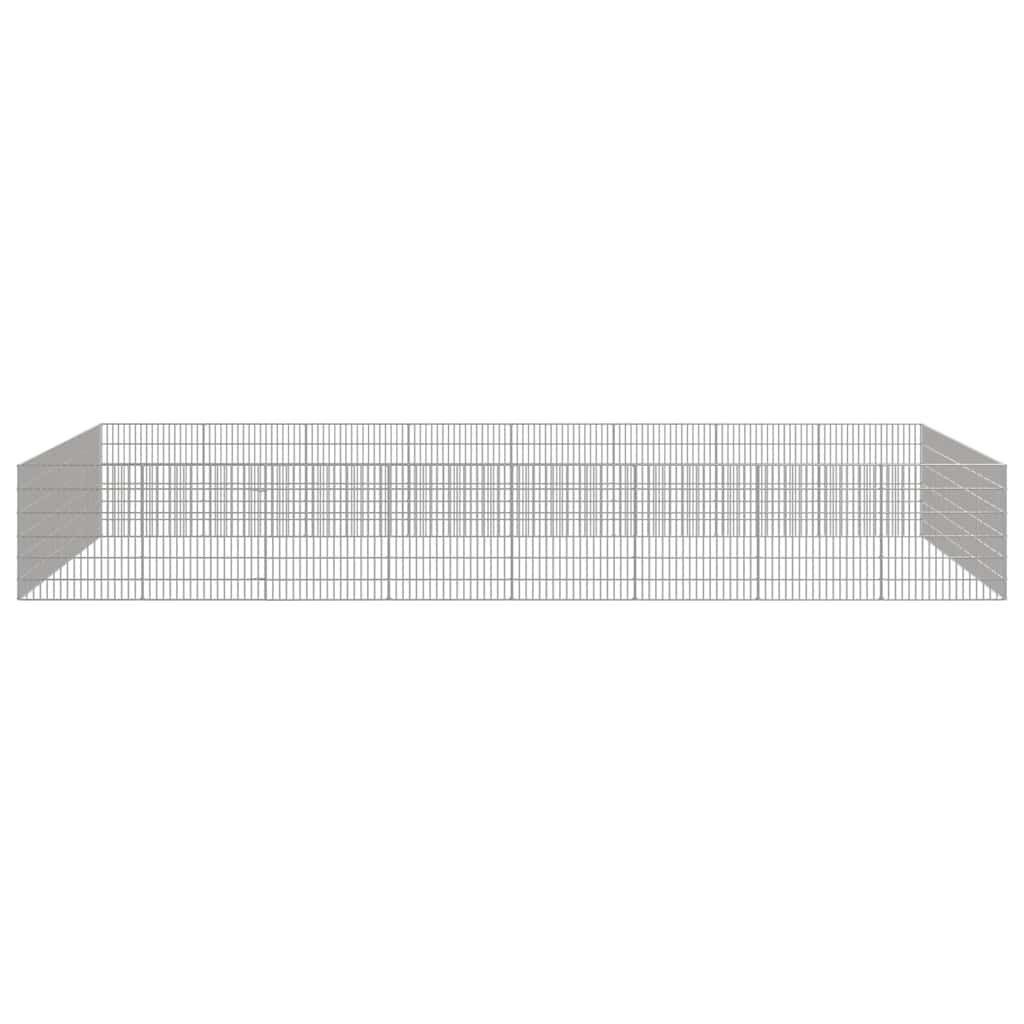 vidaXL Free Range Animal Enclosure 24-Panel 54x60 cm Galvanised Iron
