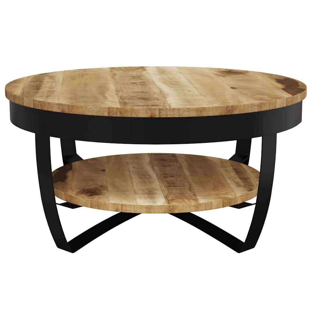 vidaXL Coffee Table Solid Rough Mango Wood 65x32 cm