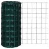 vidaXL Fence Panels PVC-coated iron Green