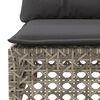 vidaXL 6 Piece Garden Sofa Set with Cushions Grey Poly Rattan