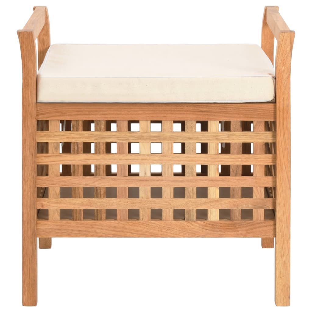 vidaXL Storage Bench 49x48x49 cm Solid Walnut Wood