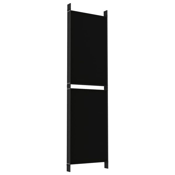 vidaXL 5-Panel Room Divider Black 250x180 cm Fabric