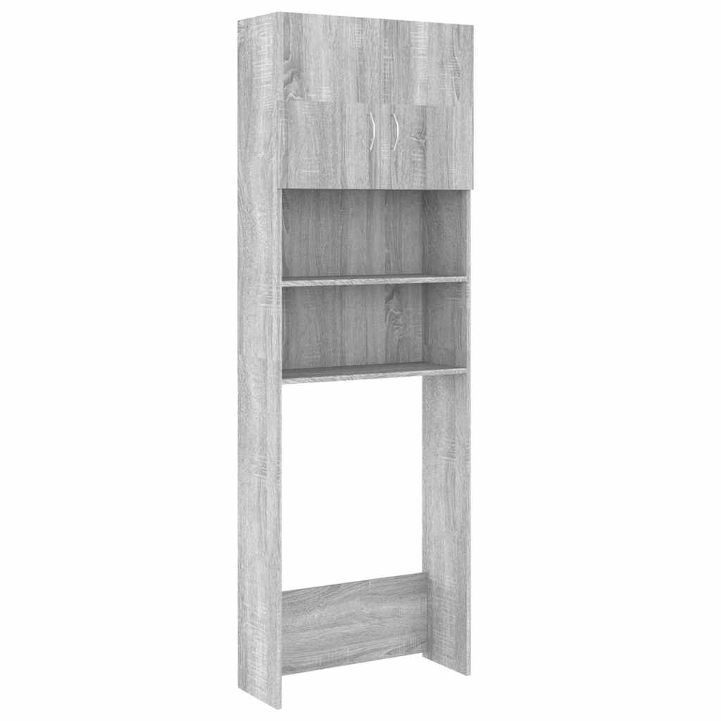 vidaXL Washing Machine Cabinet Grey Sonoma 64x25.5x190 cm