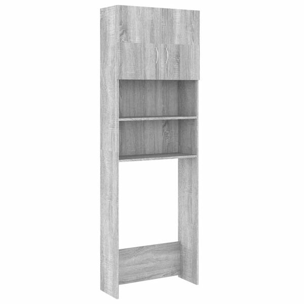 vidaXL Washing Machine Cabinet Grey Sonoma 64x25.5x190 cm