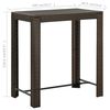vidaXL Garden Bar Table Brown 100x60.5x110.5 cm Poly Rattan