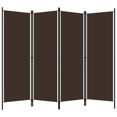 vidaXL 4-Panel Room Divider Brown 200x180 cm, brown vidaXL 4-Panel Room Divider Brown 200x180 cm
