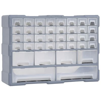 vidaXL Multi-drawer Organiser with 38 Drawers 52x16x37.5 cm, grey vidaXL Multi-drawer Organiser with 38 Drawers 52x16x37.5 cm