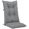 vidaXL Garden Highback Chair Cushions 4 pcs Grey 120x50x7 cm Fabric