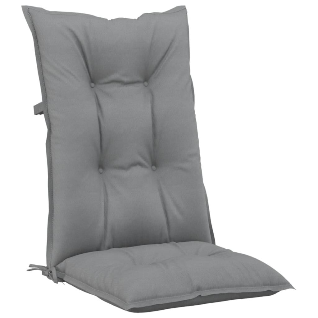 vidaXL Garden Highback Chair Cushions 4 pcs Grey 120x50x7 cm Fabric