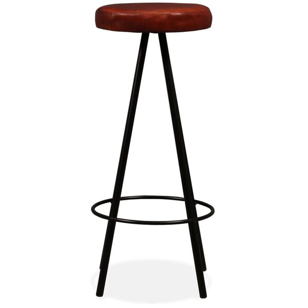 vidaXL Bar Stools 2 pcs Real Leather
