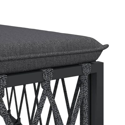 vidaXL 8 Piece Garden Lounge Set with Cushions Anthracite Steel, anthracite vidaXL 8 Piece Garden Lounge Set with Cushions Anthracite Steel
