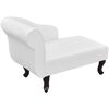 vidaXL Chaise Longue White Faux Leather