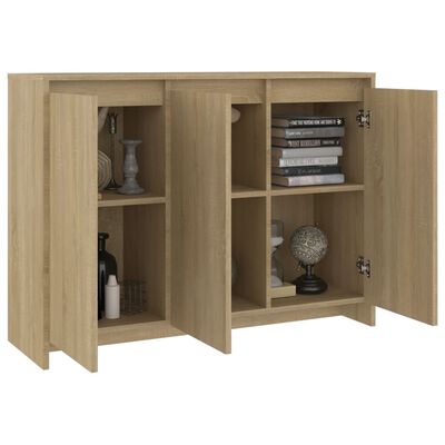 vidaXL Sideboard Sonoma Oak 102x33x75 cm Engineered Wood, sonoma oak vidaXL Sideboard Sonoma Oak 102x33x75 cm Engineered Wood