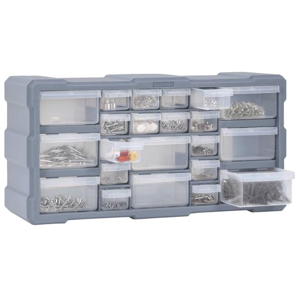 vidaXL Multi-drawer Organiser with 22 Drawers 49x16x25.5 cm
