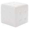 vidaXL Pouffe 2 pcs White 30x30x30 cm Faux Leather