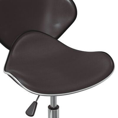 vidaXL Swivel Dining Chairs 2 pcs Brown Faux Leather
