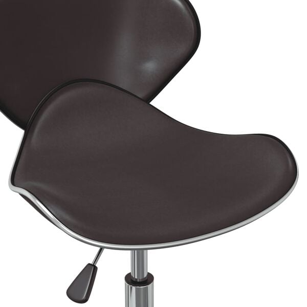 vidaXL Swivel Dining Chairs 2 pcs Brown Faux Leather