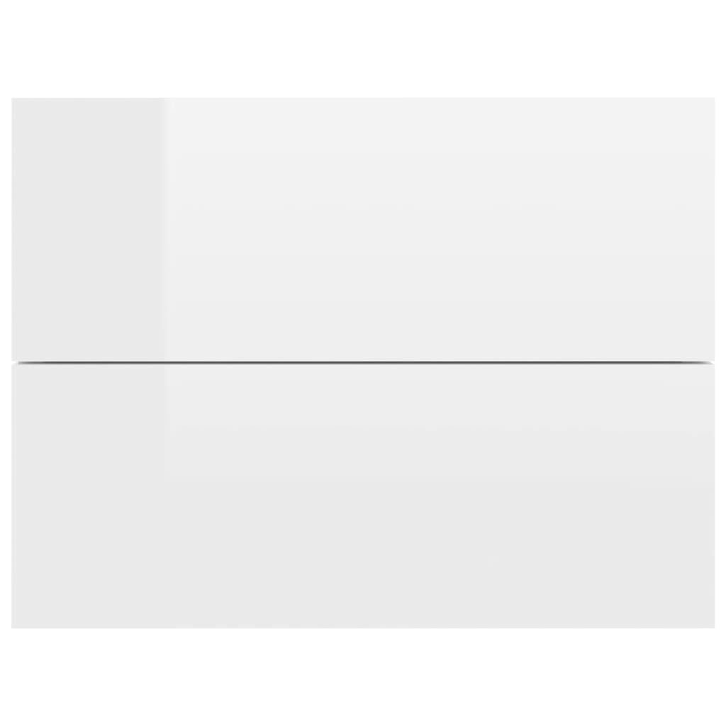 vidaXL Bedside Cabinets 2 pcs High Gloss White 40x30x30 cm Engineered Wood