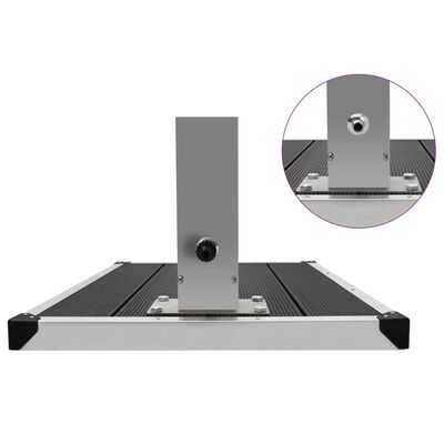 vidaXL Outdoor Shower with Tray WPC Stainless Steel, grey vidaXL Outdoor Shower with Tray WPC Stainless Steel