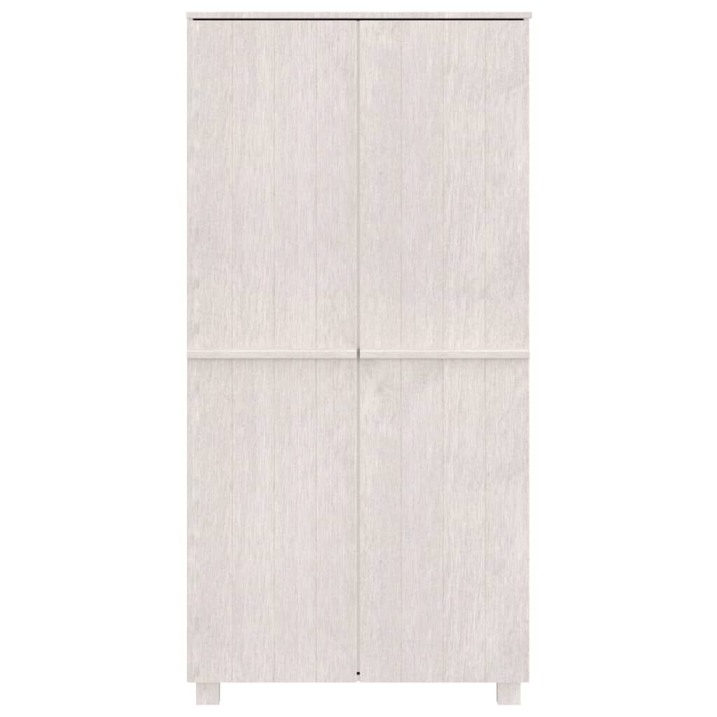 vidaXL Wardrobe HAMAR White 89x50x180 cm Solid Wood Pine