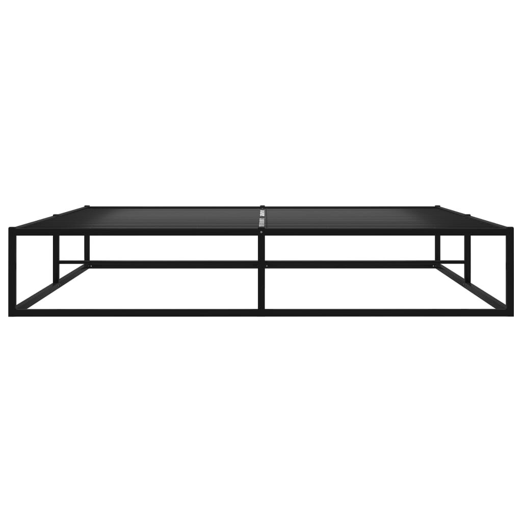 vidaXL Bed Frame without Mattress Black Metal 140x200 cm