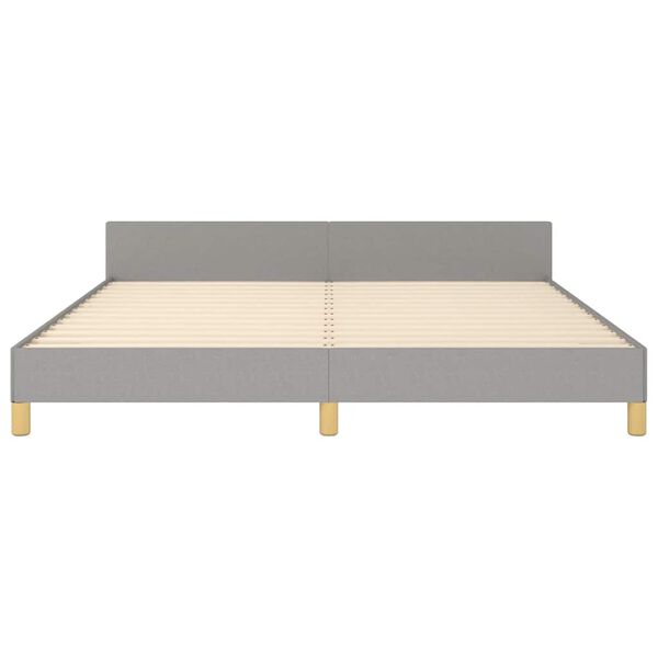 vidaXL Bed Frame without Mattress Light Grey 183x203 cm King Fabric