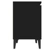 vidaXL Bed Cabinet with Metal Legs Black 40x30x50 cm