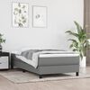 vidaXL Bed Frame without Mattress Dark Grey 90x200 cm Fabric