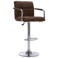 vidaXL Bar Stool Brown Fabric, brown vidaXL Bar Stool Brown Fabric