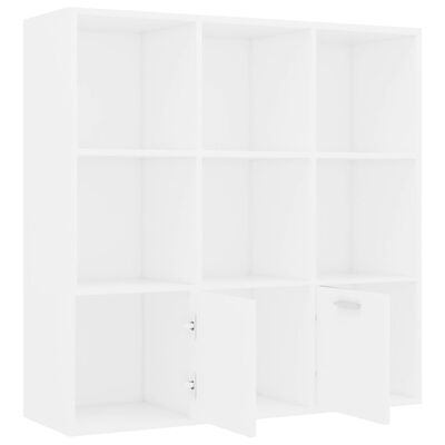 vidaXL Book Cabinet White 98x30x98 cm Engineered Wood, white vidaXL Book Cabinet White 98x30x98 cm Engineered Wood