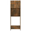vidaXL Washing Machine Cabinet Smoked Oak 64x25.5x190 cm