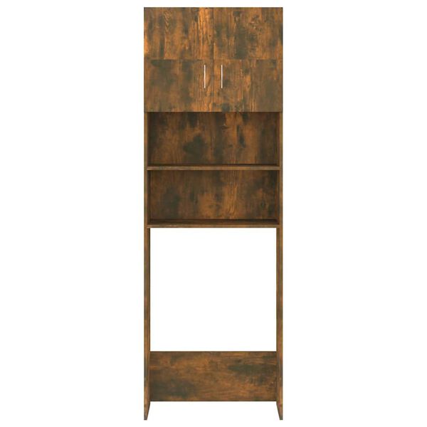vidaXL Washing Machine Cabinet Smoked Oak 64x25.5x190 cm