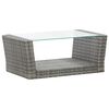 vidaXL 4 Piece Garden Lounge Set with Cushions Poly Rattan Grey