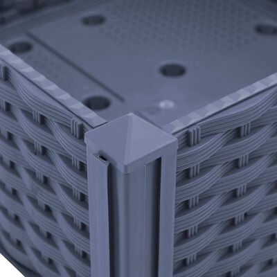 vidaXL Raised Bed 80x40x38 cm Polypropylene, blue grey vidaXL Raised Bed 80x40x38 cm Polypropylene