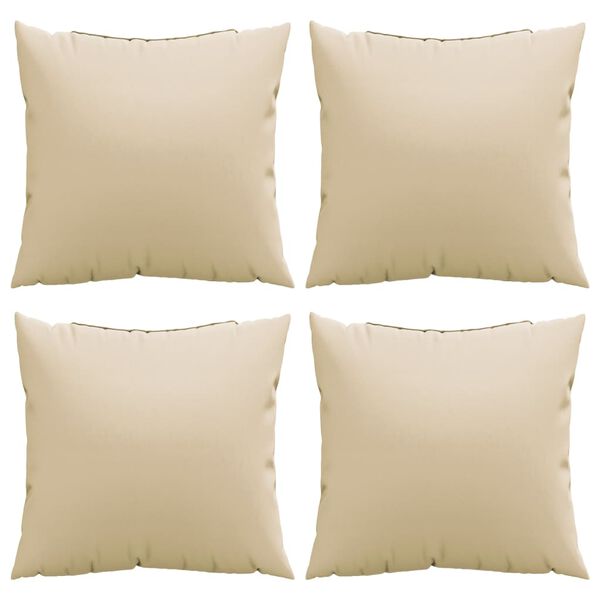 vidaXL Sofa Cushions 4 pcs Beige 40x40 cm Fabric