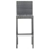vidaXL 5 Piece Outdoor Bar Set Poly Rattan and Acacia Wood Grey